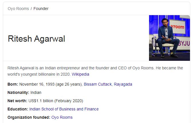 Pendiri Oyo Ritesh Agarwal, Wikipedia